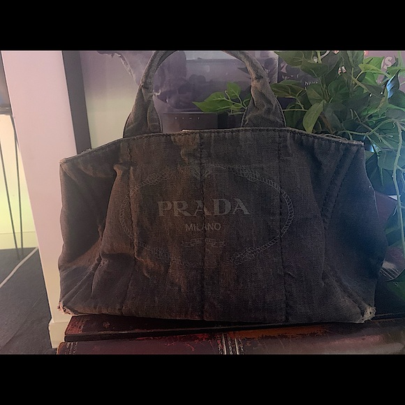 Prada black denim handbag - Picture 2 of 13
